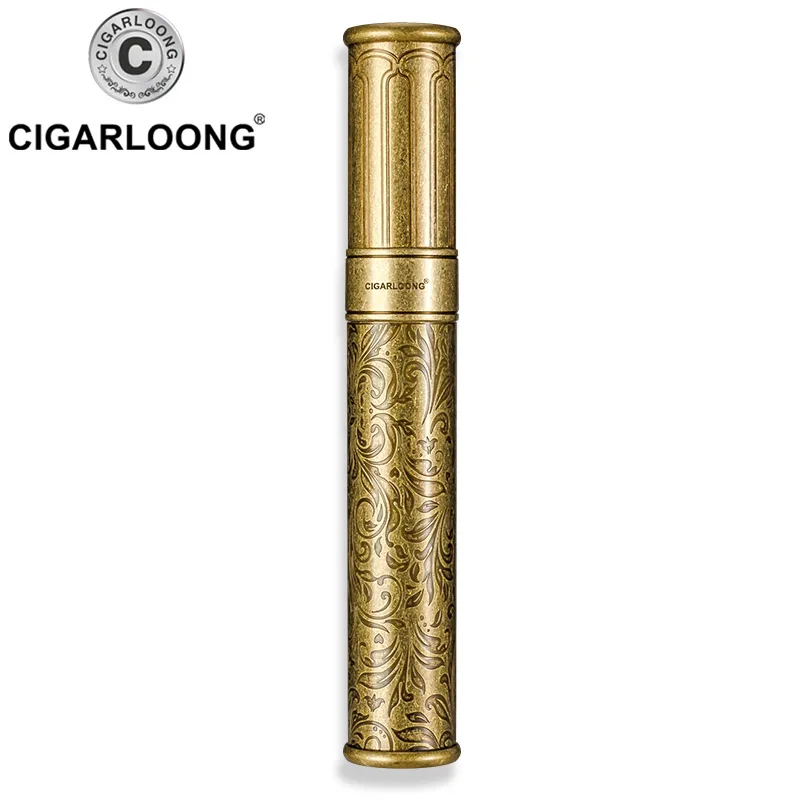 CIGARLOONG чехол для сигар тюбик увлажняющего средства для путешествий портативный из нержавеющей стали один филиал трубка для сигар CG-3047