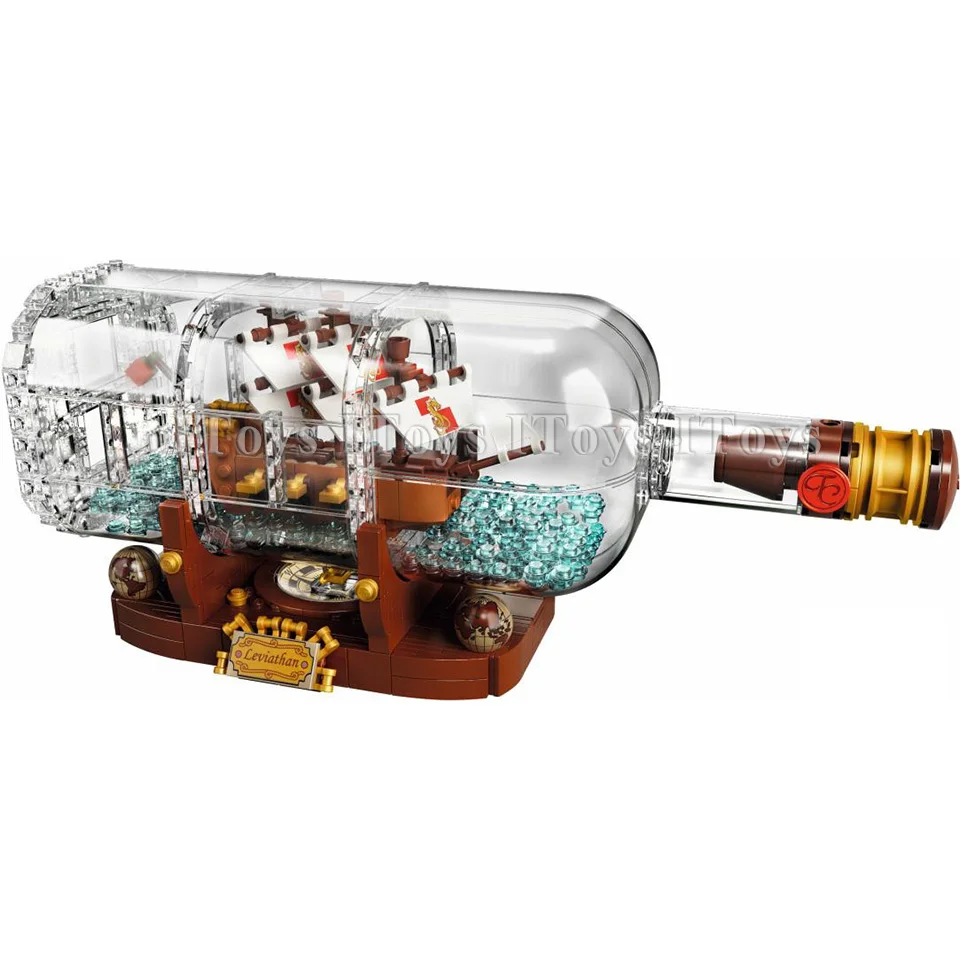 

Pirates Of The Caribbean The Ship In The Bottle Set Model Building Blocks Compatible With Legoing Bricks Birthday Gifts Toys
