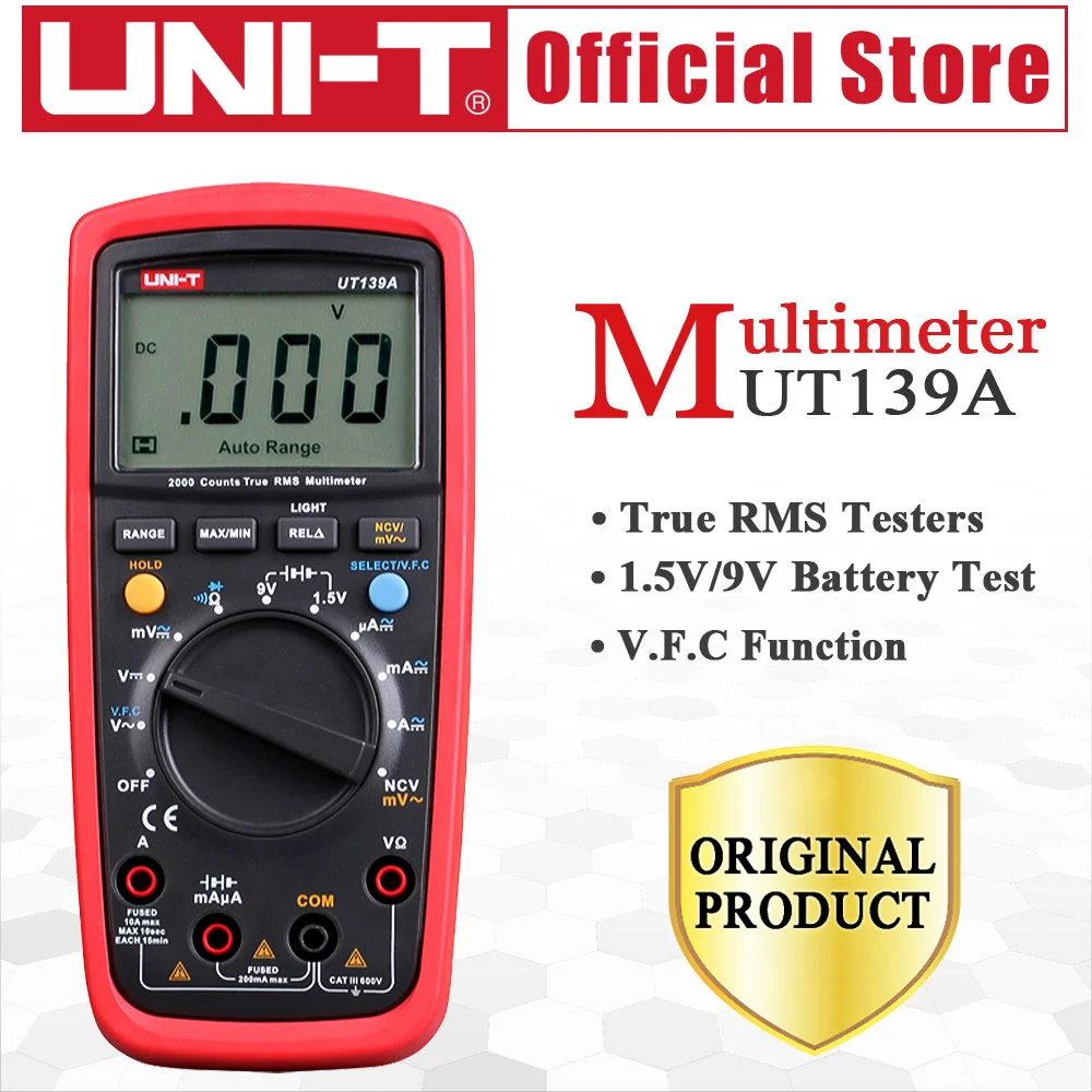 UNI T UT139A Digital Multimeter True RMS Voltage Tester with VFC