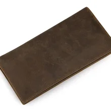 Винтажные мужские кошельки из натуральной кожи Crazy Horse коричневый длинный мужской кошелек бренд высокого качества дизайнер M8100