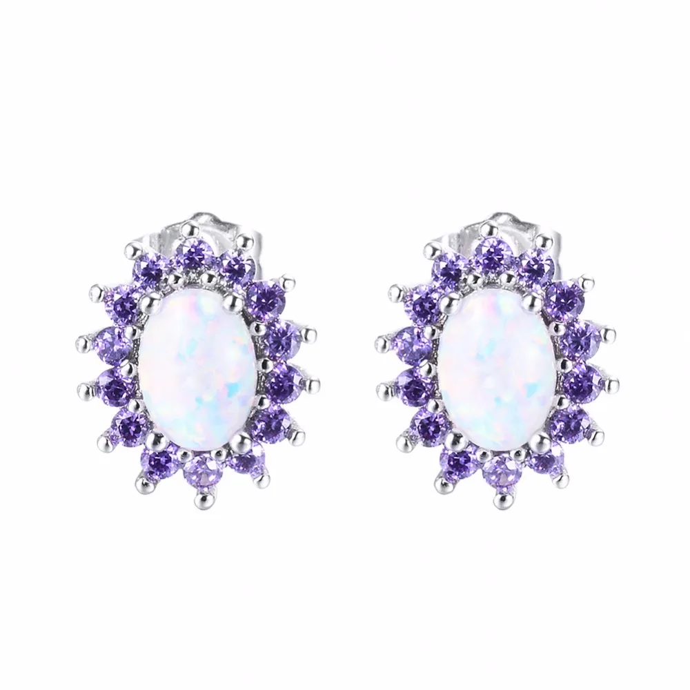 purple opal earrings