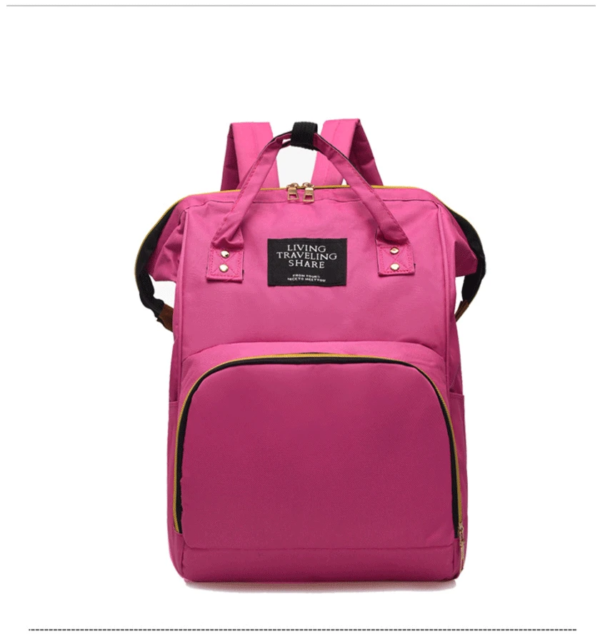 Модная сумка для подгузников для мам, Большая вместительная детская сумка, дорожный рюкзак, дизайнерская сумка для ухода за ребенком-20 - Цвет: Бургундия