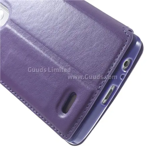 Roar Korea Noble Quick Circle Leather Flip Cover for LG G3 D850 D855 LS990 - Purple