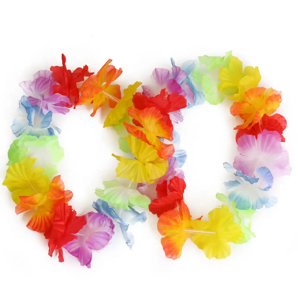1Pc Hawaiian Tropical Leis Flower Garlands Fancy Dress Necklace Party