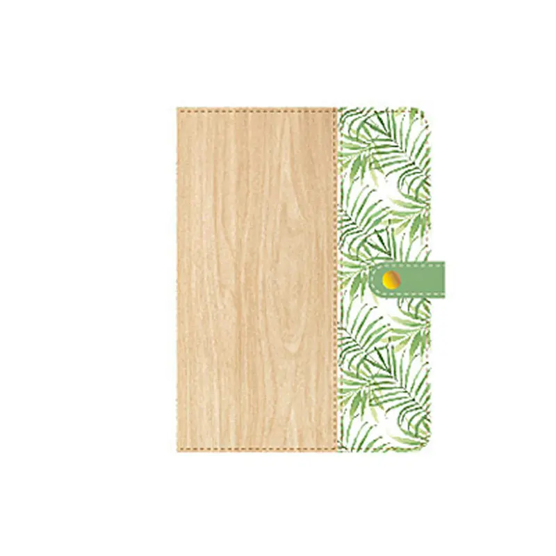 Yiwi зеленый лес растений тетрадь A6 оснастки связующий дневник милый мешок на молнии из искусственной кожи Органайзер планировщик с подарочной коробкой - Цвет: NO7