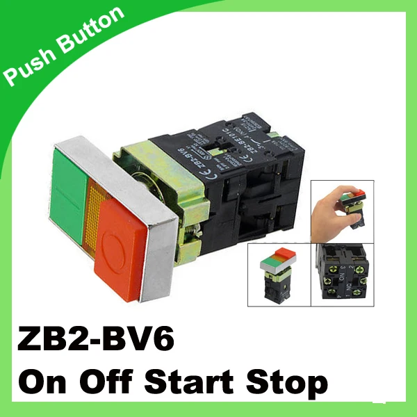 On-Off-Start-Stop-Push-Button-AC-220V-Light-Indicator-Momentary-Switch ...