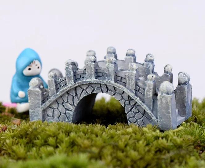 2pcs/lot Stone Bridge Figurines Mini Resin Crafts Fairy Garden Miniatures DIY Succulents/ Micro Landscape Decoration KS 016 | Дом и сад