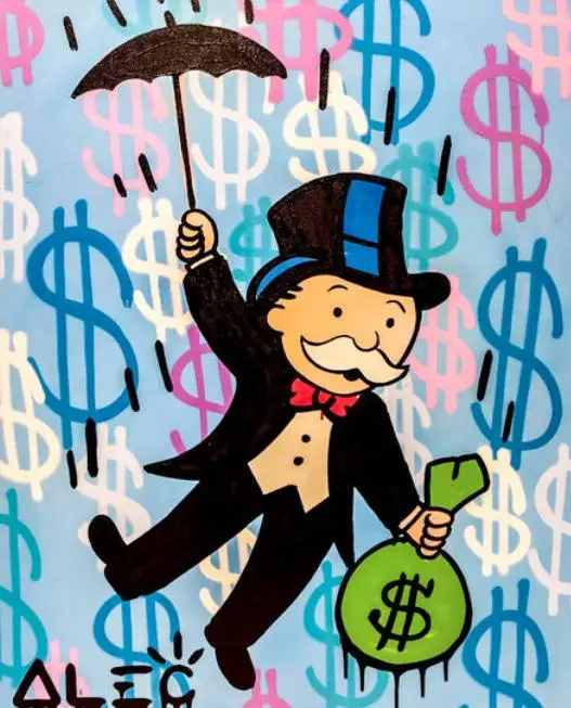 Alec Monopoly лучшие обои настенные художественные картины на холсте плакаты принты Современная Картина Настенная картина для гостиной домашний декор искусство - Цвет: AM026