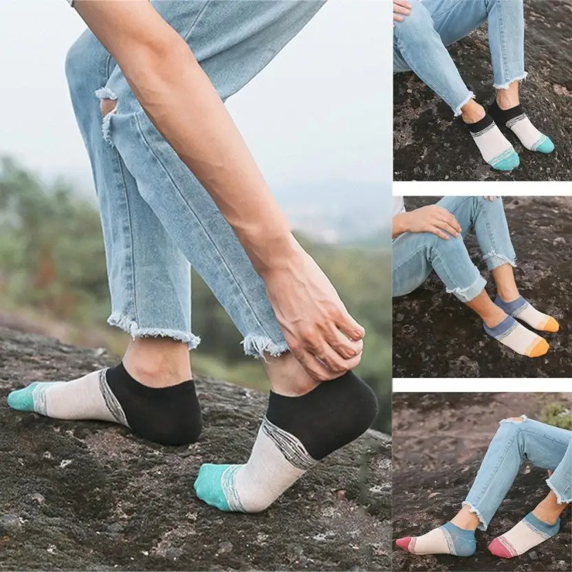 Popular Mens Socks Casual Work Business Cotton Stripe Series Fashion