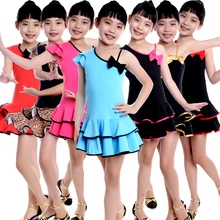 7 цветов, Бальные Танцевальные костюмы для девочек, танцевальные костюмы для самбы, платье для латинских танцев для девочек, детское нарядное платье, платье латина, детская одежда