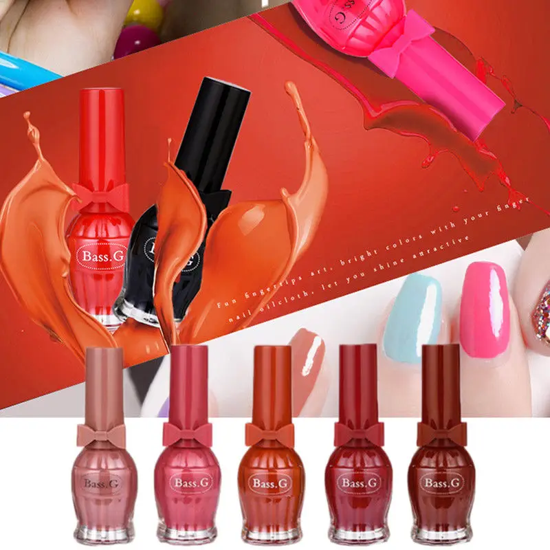 3 Pcs Peel Off Nail Polish Water Permeable Friendly Breathable Non-toxic Nail Varnish KG66