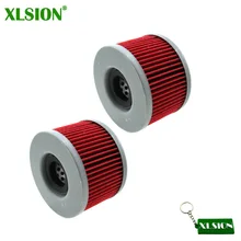 XLSION 2 pcs Filtro de Óleo Para Honda 154A1-415-000 CM250TB CM400E CB450SC CBX550 GL500 GL500I CX650 Motocicleta