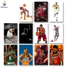 DIY цветные картинки по номерам с цветами NBA Star Harden Kobe Карри Ирвинг Картина Рисунок по номерам Обрамленный дом