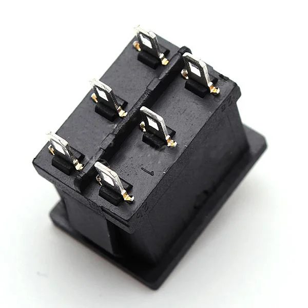 5 шт./лот AC 6A/250V 10A/125V 5X 6Pin DPDT ON OFF положение ВКЛ оснастки лодка Клавишные