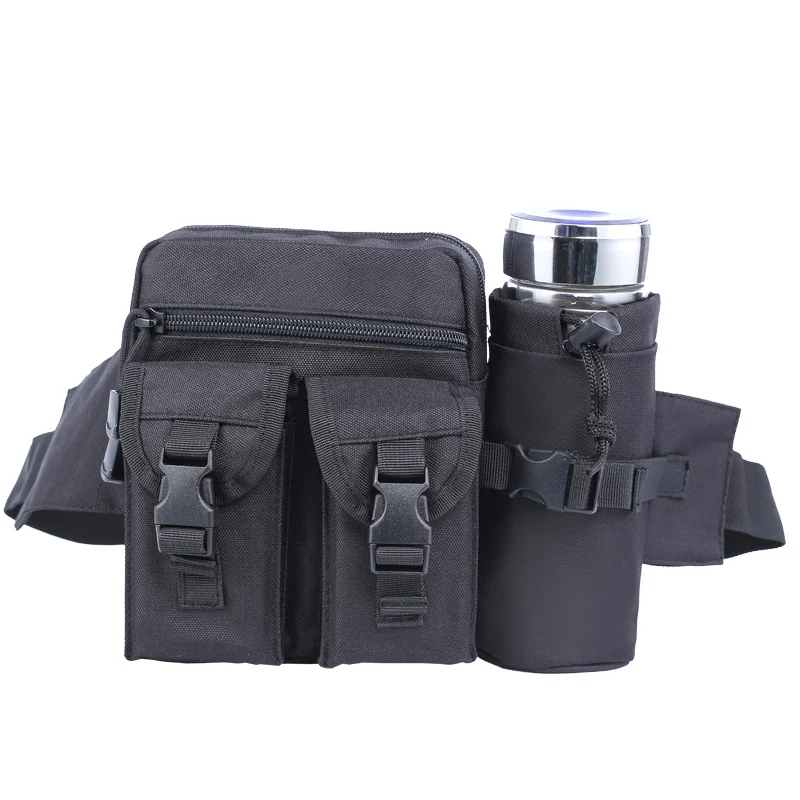 Антарктическая тактическая уличная военная сумка на плечо Водонепроницаемая оксфордская Сумка для кемпинга походная сумка для чайника сумка bolsillo поясная сумка - Цвет: Black