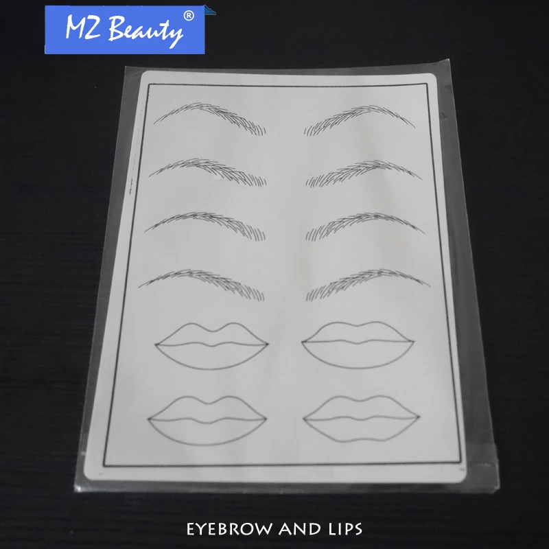 

Tattoo Practice Skins permanent makeup practice skin Eyebrows lips Practise Skin for microblading pen learner use