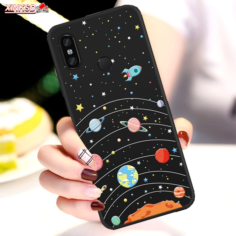 

Cartoon Silicone Case For Xiaomi Mi 8 A1 A2 lite 6X Redmi 5plus Note 5 6 pro 5A 4X Case Cover 3D Relief Design Shockproof Bumper