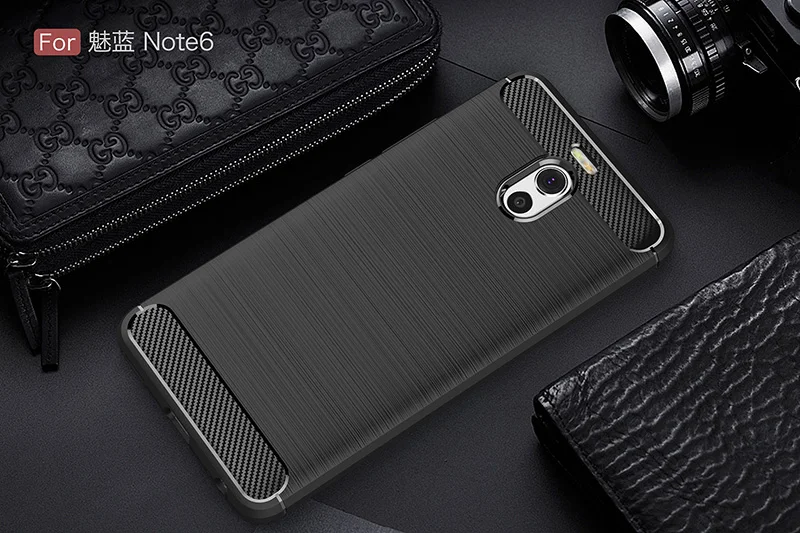 carbon fiber silicone case meizu M6 Note (10)