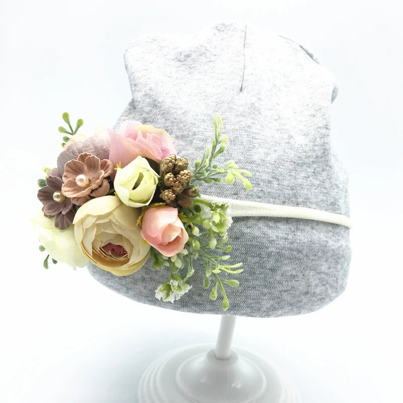 Baby Hair Band Flower Crown Newborn Baby Elastic Headband Floral Headband Photography Hair Accessories Handmade Flower Wreath