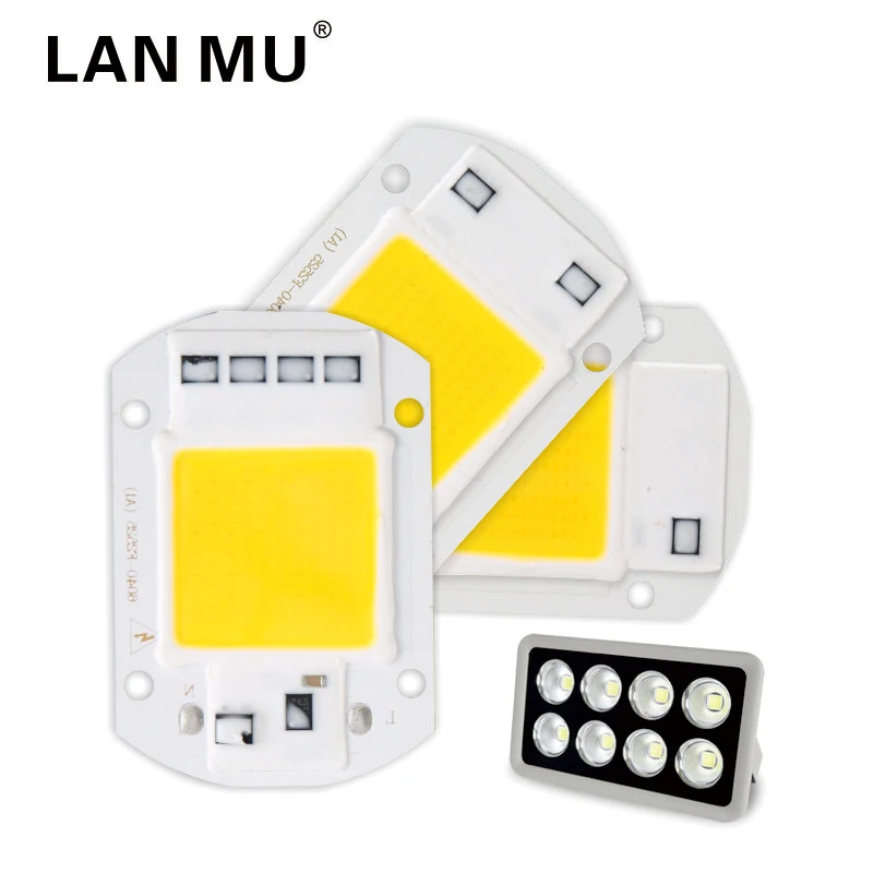 Светодиодный чип COB 50 Вт 40 Вт 30 Вт 20 Вт 10 Вт AC 110 В без необходимости драйвера умная лампочка с ИС лампа для DIY светодиодный прожектор