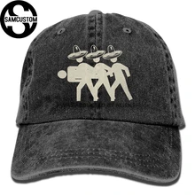 SAMCUSTOM инопланетяне ловят людей 3D Творческая личность Промытые джинсовые шапки осень лето для мужчин и женщин Гольф Sunblock хоккейные кепки