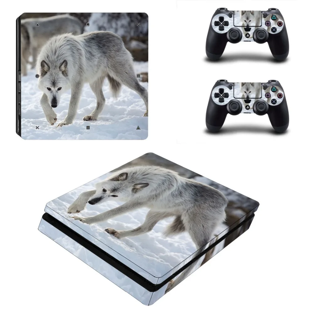 Индивидуальный дизайн волк Дракон PS4 тонкая кожа Наклейка виниловая для консоли Playstation 4 и 2 контроллеров PS4 тонкая кожа Наклейка