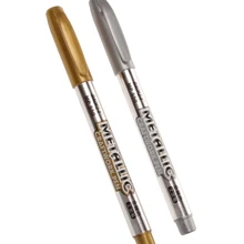 2 шт./лот DIY краски ручки маркеры, Золото Серебро Металлические Ремесленного Paint Pen Свадьба Записки Подпись использует