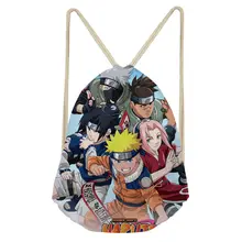 THIKIN сумка-мешок для детей популярное японское аниме Наруто Банч печать карман девушки сумки на плечо женщины мужчины сумка ручной клади полиэстер