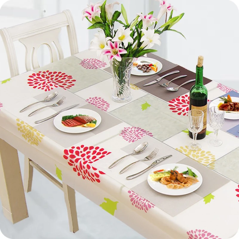 

New Overlay Tablecloth Waterproof PVC Party Catering Activities Tableware Coffee Tablecloth D' Waterproof Tablecloth Customized