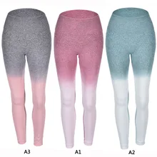 Для женщин леггинсы для занятий йогой, спортом бесшовные леггинсы компрессионные колготки Спортивная одежда для тренажерного зала Йога Бег Фитнес