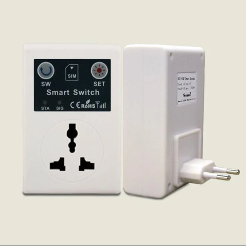SC1-GSM EU 220V Phone RC Remote Wireless Control Smart Switch GSM Socket Power Plug for Smart Home Household Appliance