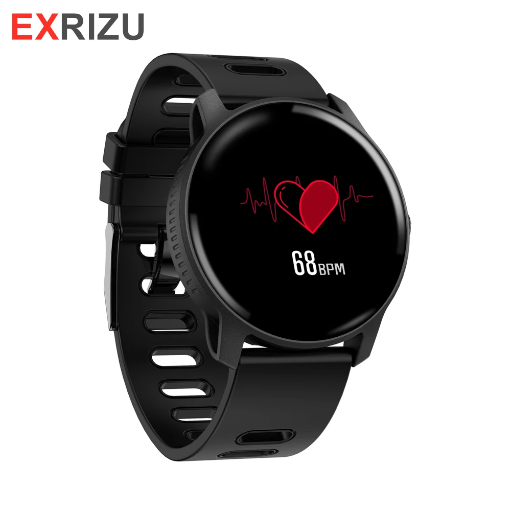 

EXRIZU S08 IP68 Waterproof Smart Watch Men Women Fitness Tracker Heart Rate Monitor Smartwatch Alarm Clock for Android iOS Phone