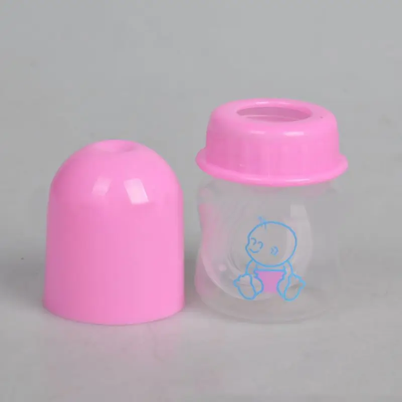 Cute Baby Blue Pink Bottle 60ml Cartoon Print PP Bottle Newborn Infant Feeding Bottle
