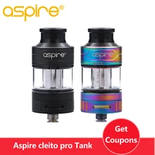 Оригинальная электронная сигарета Aspire cleito pro Tank Atomizer 3 мл Vape испаритель подходит 510 нить 0.5ohm и 0.15ohm сетки катушки