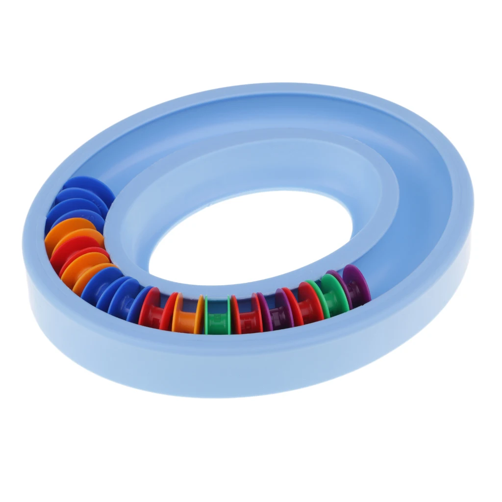 fityle 6Pcs Thread Bobbin Organizer Ring Rubber Silicone Holder Sewing Parts hold up to 30 to 35 bobbins