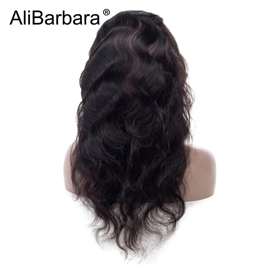 AliBarbara предварительно сорвал перуанской тело волна волос 360 Кружева Фронтальная застежка с ребенком волос натуральные волосы натуральный Цвет Быстрая