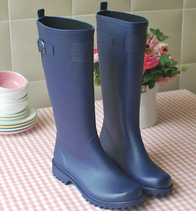 navy blue rain boots womens