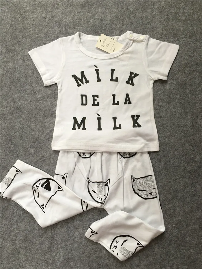 2 шт. детский летний комплект из рубашки с коротким рукавом и брюк|baby clothing|baby clothing