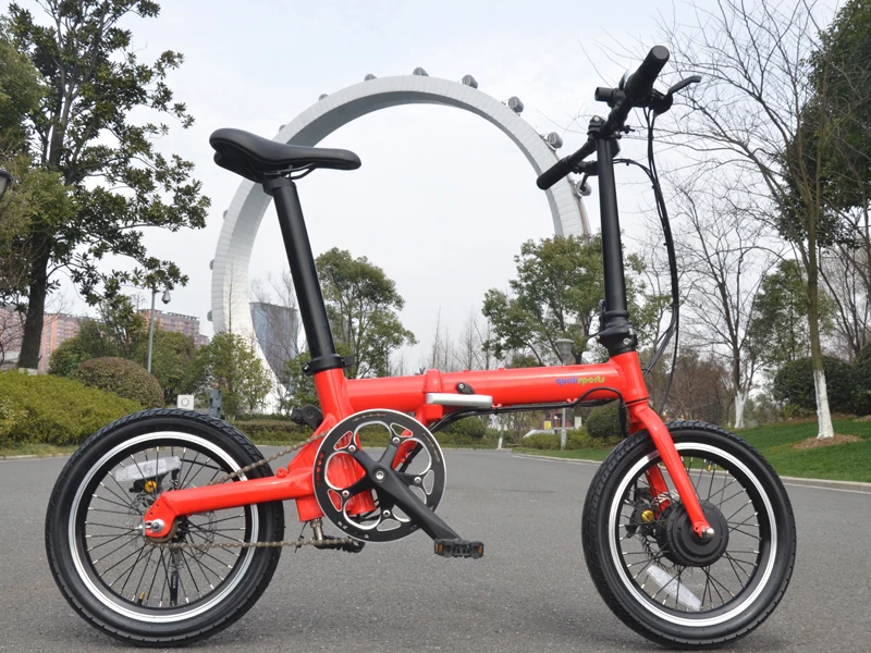 Clearance 16inch electric bike folding electric bicycle Smart mini removable battery electric bike Large wheel bike Super light bicycle 3