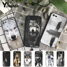 Yinuoda для iphone 7 X Чехол крутой волк животное черный и белый первоклассный чехол для телефона для iphone X 6 7 6s 7plus 8 8Plus 5 5S XS XR