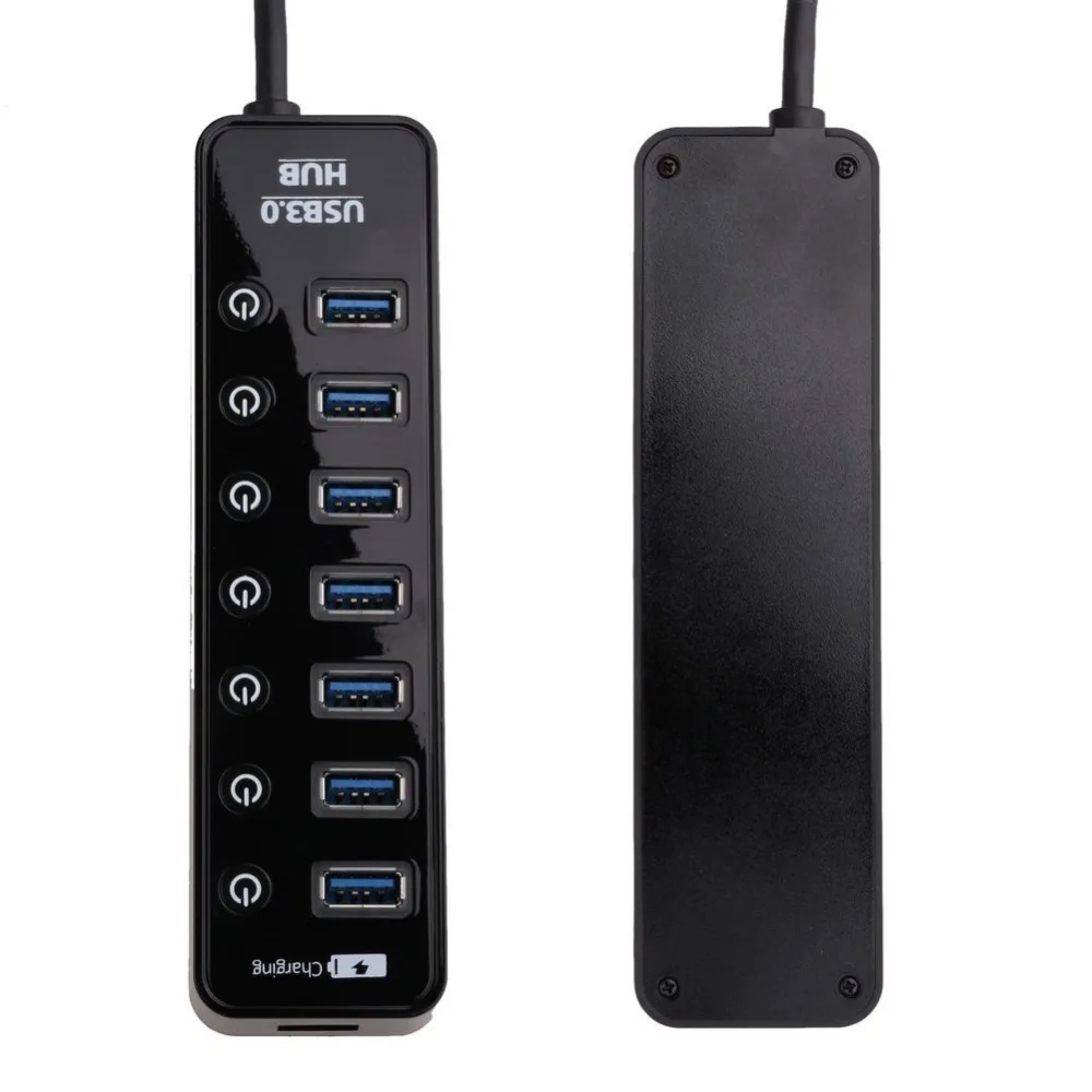 Usb-хаб 3,0 7 портов с зарядкой и переключателем питания несколько usb-разветвителей панель порта USB3.0 USB3 USB-HUB