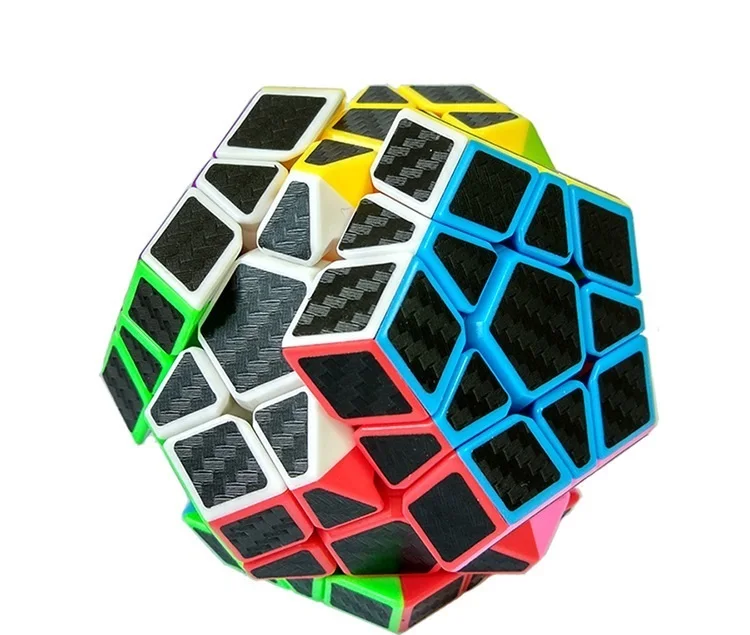 Megaminx углеродного волокна стикеры куб Скорость игры Мэджико Cubo детей головоломки образование игрушки