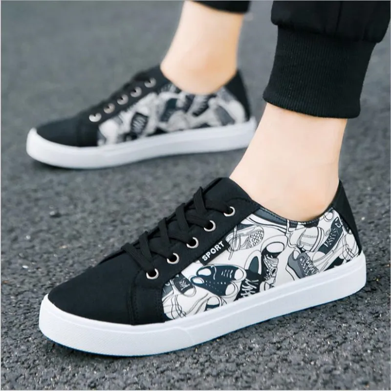 1 Toile Conception De Printemps Imprimer Pour Hommes 2 Étudiant up Mode Dentelle Skate 2018 3 Chaussures Sneakers Nouveau automne Sport FAEqT