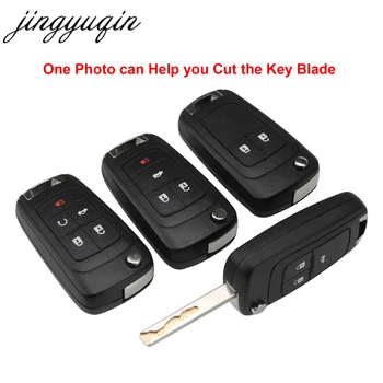 

jingyuqin Include Cutting Copy Blade For Chevrolet Cruze Malibu Epica Lova Camaro Impala 2/3/4/5 Button Flip Car Key Shell