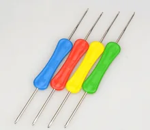 3 PCS Practical Double Crochet The Plastic Handle Textile Tools Available On Both Side Knitting Needles Hand Sewing Costura