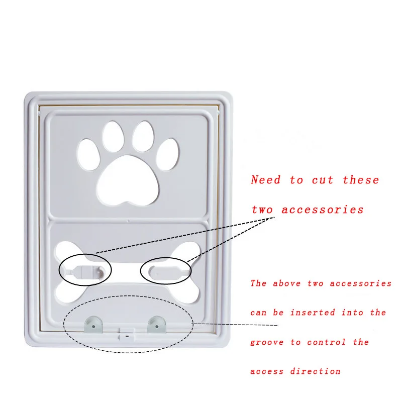 Controllable Lockable Plastic Pet Dog Cat Door for Screen Window Safety Flap Gates Pet Door Dog Fence Free Access Door for Home6