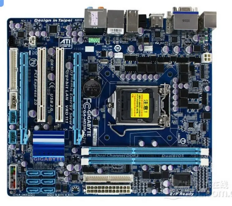 جيجابايت GA-H55M-D2H الأصلي اللوحة DDR3 LGA 1156 ل I3 I5 I7 32NM CPU H55M-D2H 8 GB سطح اللوحة