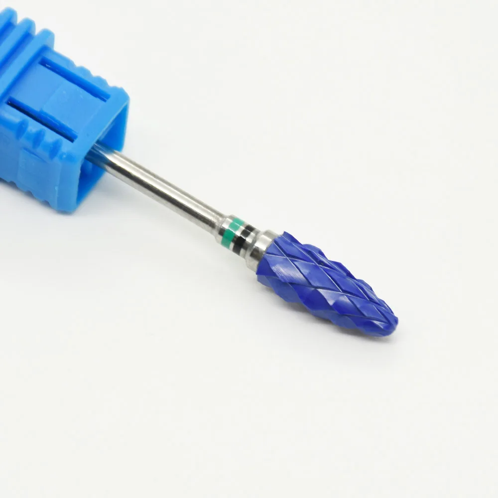 Синий керамический сверло для ногтей 3/3" сверла для маникюра Электрический станок Дрель роторные аксессуары для станка для снятия заусенцев Фрезерный резак инструмент для дизайна ногтей