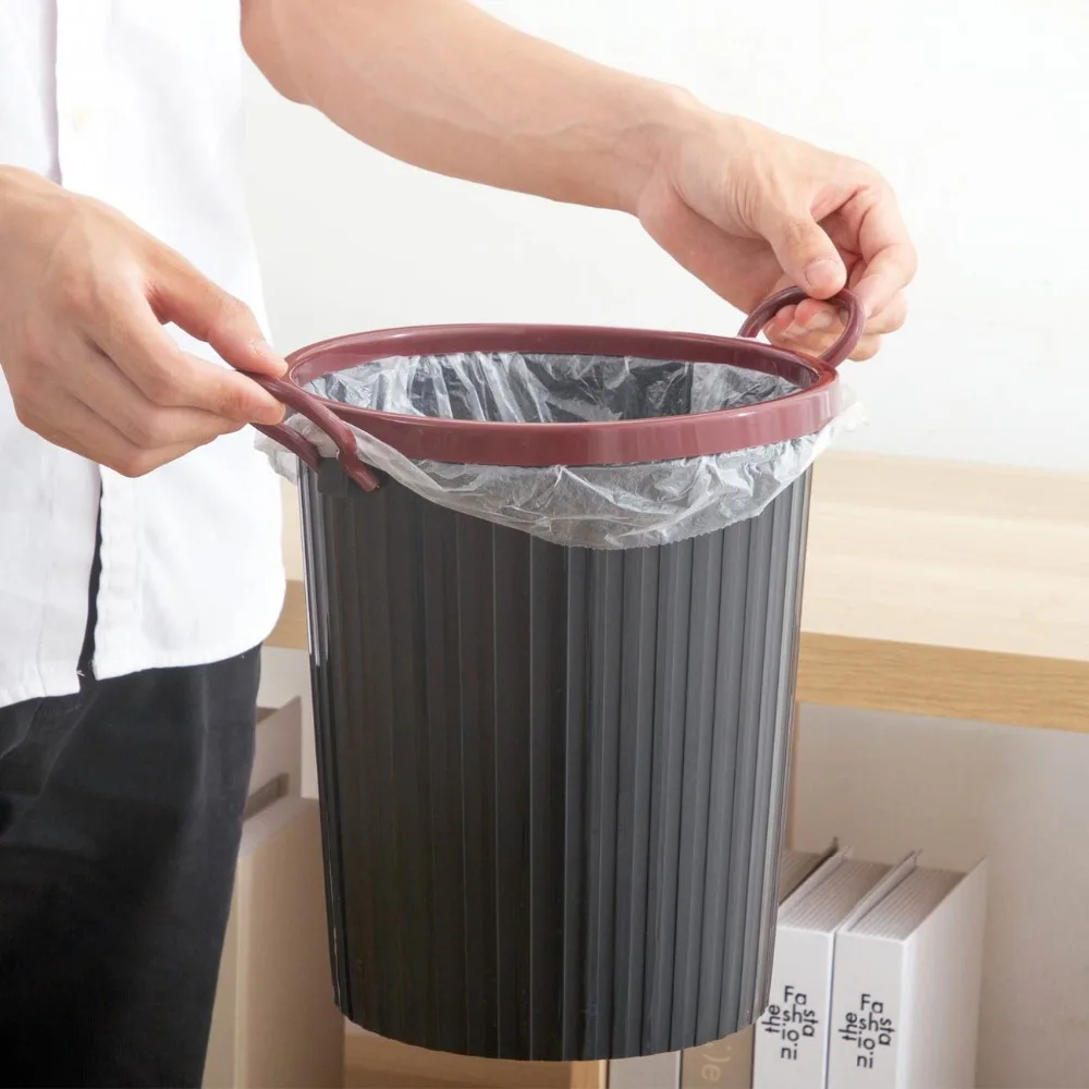 

Creative Trash Can European Style Trash Bin Plastic Dustbin With Handle Wastebasket Home Office Garbage Cans Bin
