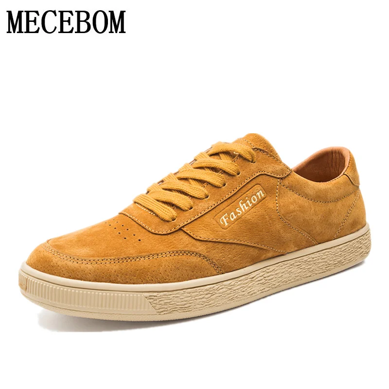 

Fashion new spring Men's pig suede shoes breathable lace-up casual shoes for male flats moccasins size 39-44 8878m
